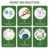 Ginkko Paint by Numbers Kit for Adults Beginner & Kids Ages 8-12 with Wooden Frame Easy Acrylic on Canvas 9x12 inch with Paints and Brushes, Bottle Flower(Include Framed) Ginkko