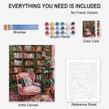 Watercolor Magic Book Flowers Paint by Numbers Kits for Adult,Bohemia Paint by Numbers Kits on Canvas Arts and Crafts with Brushes Acrylic Pigment Drawings Gift Without Framed 16''W x 20''H Aihonmin