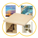 Falling in Art 2 Pack Unfinished Wooden Canvas Panels, 24x36 Gallery Birch Wood Panels Kit, 1 1/2" Deep Art Cradle Boards for Acrylic Painting, Pouring and Burning Falling in Art