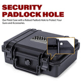 MewVeer Pistol Case for Handgun, Hard Gun Cases, TSA-Approved Waterproof & Shockproof Travel Pistols Box with Pre-Diced Foam for 9mm Gun and Accessories MewVeer