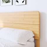 BOSRII 14in High Solid Bamboo Wood Platform Queen Size Bed Frame with Headboard, Reinforced Heavy Duty Metal Slats, Noise Free, No Box Spring Needed, Easy Assembly BOSRII