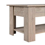 Yaheetech Lift Top Coffee Table with Hidden Compartment and Storage Shelf, Rising Tabletop Dining Table for Living Room Reception Room, 38.6in L, Grey Yaheetech