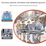 16x20 Pneumatic Dual Platen Heat Press Machine, Swing Head and Press Down Automatically, T-Shirt Printing Machine with Shaking Head Function - Sublimation Transfer Machine Anranni