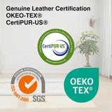 AIRSKY Genuine Leather Recliner Chair, Top Grain Leather, Italian Water-Washing Process, Lazy boy Recliner Chair, for Living Room, Theater Seating, Bedroom. R1, Beige AIRSKY