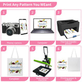 WACAR Sublimation Blanks Tote Bags 14x16inch Canvas Tote Bags Reusable Polyester Grocery Bags for Heat Transfer DIY Crafting Shopping Bags WACAR