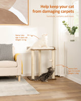 FourFurPets 26.7in Large Cat Tree Tower Condo, Cat Scratch Posts for Indoor Cats, Big Plate, Three 23.6in Full Sisal Scratching Posts, Rustic Brown FourFurPets