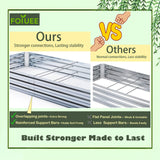 FOYUEE Galvanized Raised Garden Beds for Vegetables Large Metal Planter Box Steel Kit Flower Herb, 8x4x1ft FOYUEE