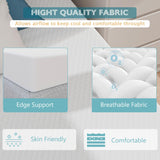 Nchanmar 6 Inch Full Size Mattress, Gel Memory Foam Full Mattress, Pressure Relieving, Cooling Gel Foam, Full Mattress in a Box, Certipur-Us Certified, Bed-in-a-Box, Full, 75"L x 54"W x 6"Th, White NChanmar