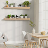 ROOMTEC Fireplace Mantel,60" Wood Floating Fireplace Shelves,Wall Mounted Wooden Display Shelving,Handcrafted Wood Brack,Natural Mantels Over Fireplace | 60" x 8" x 3"-Aged Oak ROOMTEC