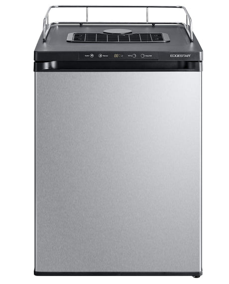 EdgeStar BR3002BL 24 Inch Wide Kegerator Conversion Refrigerator for Full Size Keg - Black EdgeStar