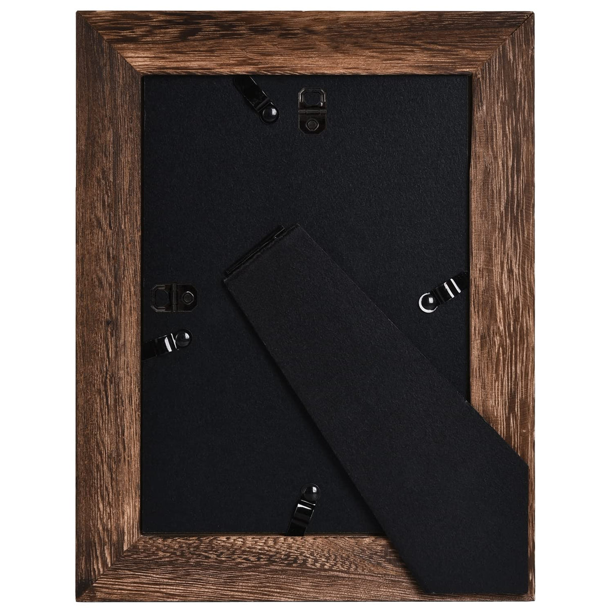 Yaetm 5x7 Picture Frame Distressed Wood, Rustic Solid Wood Photo Frame 5 x 7, Display for Tabletop and Wall, High Definition Glass, Carbonized Black (2 pack) Yaetm