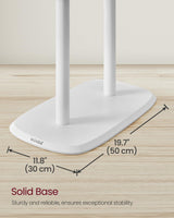 VASAGLE Coat Rack, Free Standing Coat Stand, Hall Coat Tree with 8 Hooks and Storage Shelf, 67.2 Inch Tall, for Coats, Hats, Bags, for Entryway, Hallway, Bedroom, Cloud White URCR040W01 VASAGLE