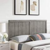 Modway MOD-6219-GRY Robbie King Wood Headboard, Gray Modway