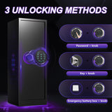 Marcree 8-10 Gun Safe, Large Gun Safes for Rifle & Pistol Storage, Gun Cabinets for Rifles and Shotguns, Gun Cabinet with Quick Home Access and Gun Rack, Long Gun Safe with Dual Alarm & Mute Mode Marcree