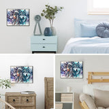 ajepon Wolf Diamond Art Kit - 5D Diamond Painting for Adults, Wolf Adult Diamond Painting Kits, Gem Art Kits for Wall Home Decor Arts Craft 12x16inch ajepon