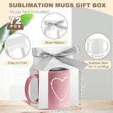Kosiz 72 Pack Mug Boxes Gift Bags Bulk for Sublimation Mugs Gift Box with Window Mug Boxes for Shipping Selling Gift Packaging Box for Blanks Sublimation Coffee Mugs Gift Wrapping (11 Oz) Kosiz