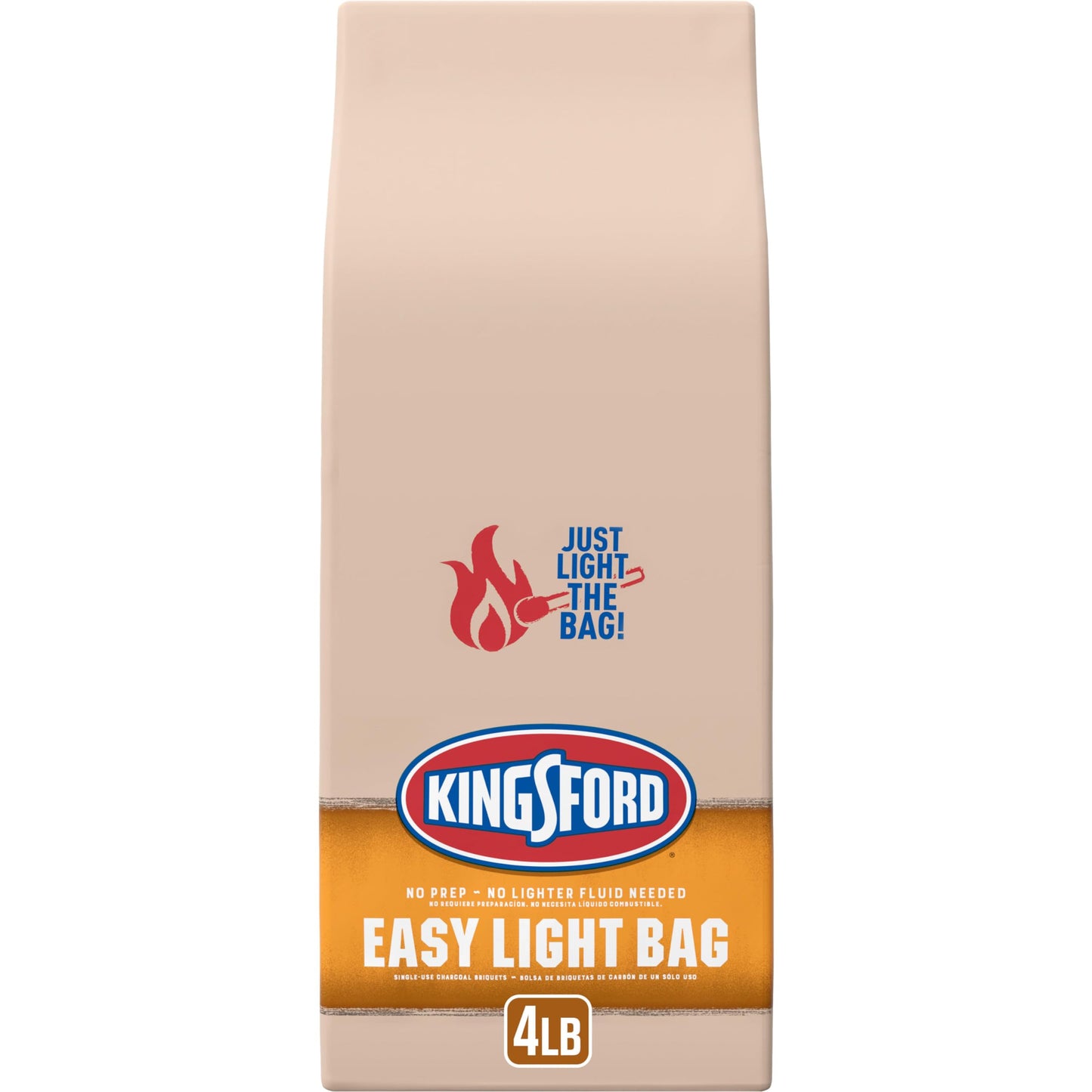 Kingsford Easy Light Charcoal Briquettes Bag, BBQ Charcoal for Grilling, 4 Pounds, Packaging May Vary