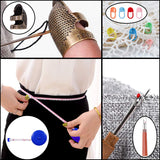 Punch Needle, 43 Pieces Punch Needle Tool and Instructions - Punch Needle Embroidery Kit with Embroidery Tools, Seam Ripper, Threader and Thimble, Needle Punch Kits for Beginners JNENERY