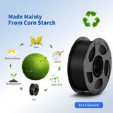 ANYCUBIC PLA Filament 1.75mm Bundle, 3D Printer Filament 1.75mm Dimensional Accuracy +/- 0.02mm, 1KG Spool (2.2 lbs), 6KG Black ANYCUBIC