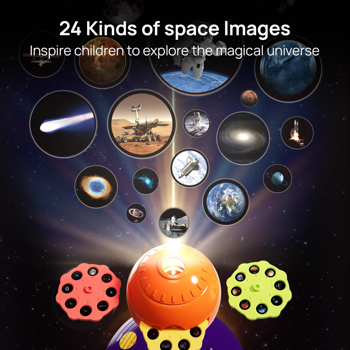 Science Can Solar System for Kids, Talking Astronomy Solar System Model Kit, Planetarium Projector with 8 Planets STEM Space Toys for 3 4 5+ Years Old Boys Girls Science Can