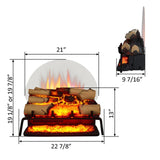 LegendFlame 23" W Free Standing Electric Fireplace White Birch Log Set (EF290A-WB), Fireplace Insert, Heater 750W/1500W, Crackling Sound, Remote Control Legend Flame