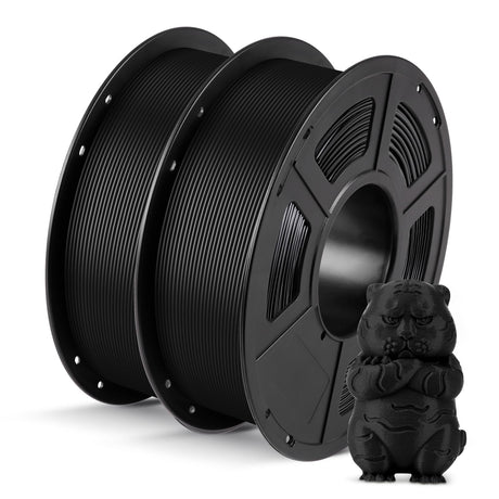 ANYCUBIC PLA Filament 1.75mm Bundle, 3D Printing PLA Filament 1.75mm Dimensional Accuracy +/- 0.02mm, 1KG Spool (2.2 lbs), 2KG Black+Black ANYCUBIC