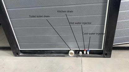 ZAZ House for multi purpose : 40FT Tiny House,Portable Prefab House with Bedrooms,1 Full Equiped Bathroom and Kitchen, Prefabricated Container House for Living, Foldable Mobile Home with Stee - WoodArtSupply