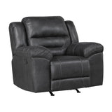 Lexicon Rocker Recliner Chair for Living Room, Wall Hugger Manual Recliner Chairs, Textured Microfiber Upholstered Rocking Reclining Chair, Home Theater Seating, Required Assembly, Black Lexicon