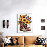 ARPADAMO Diamond Art Kits for Adults,5D Sunflower Diamond Painting DIY Flower Diamond Art Diamond Painting Kits for Adult,Round Full Drill Diamonds, Diamond Art Kits for Home Decor-12x16inch ARPADAMO