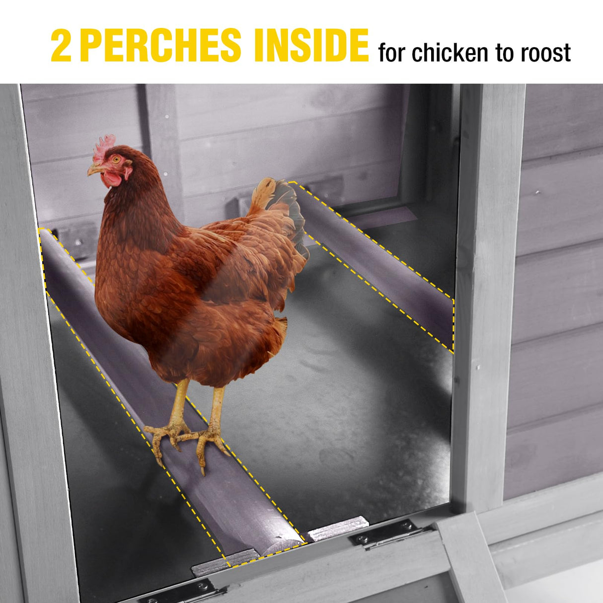 AIVITUVIN Chicken Coop for 2 Chickens Home Ues Outdoor Small Wooden Chicken House with Expandable Run for Poultry Duck Coop Pull Out Tray Quail Cage,Hen Habitat Aivituvin