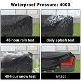 Patio Furniture Covers Waterproof, Outdoor Furniture Covers Rip-proof for Patio Furniture Set Table and Chairs, Windproof UV and Fade Resistant Outdoor Sectional Cover 74"L X 47"W X 28"H Lipneaed