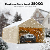 Quictent 13'X20' Retractable Party Tent with Wheels Movable Heavy Duty Carport Garage with Transparent Windows and Curtains Quictent