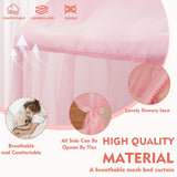 ZRVTM Princess Bed Canopy for Girls - Pink Canopy Princess Castle Dreamy Playhouse Mosquito Net Reading Nook Canopies Play Tent Canopy Bed Curtains for Kids(Twin,Pink), Frame Not Included ZRVTM