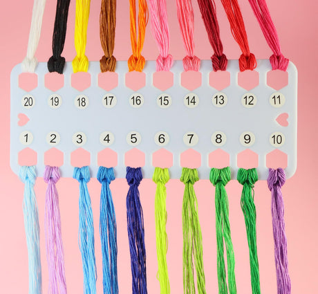 Hyamass 10-Pack Embroidery Floss Organizer Cards - Durable Cross Stitch Thread Holders Storage Tool, Portable Craft Storage for Sewing/Needlework Projects Hyamass