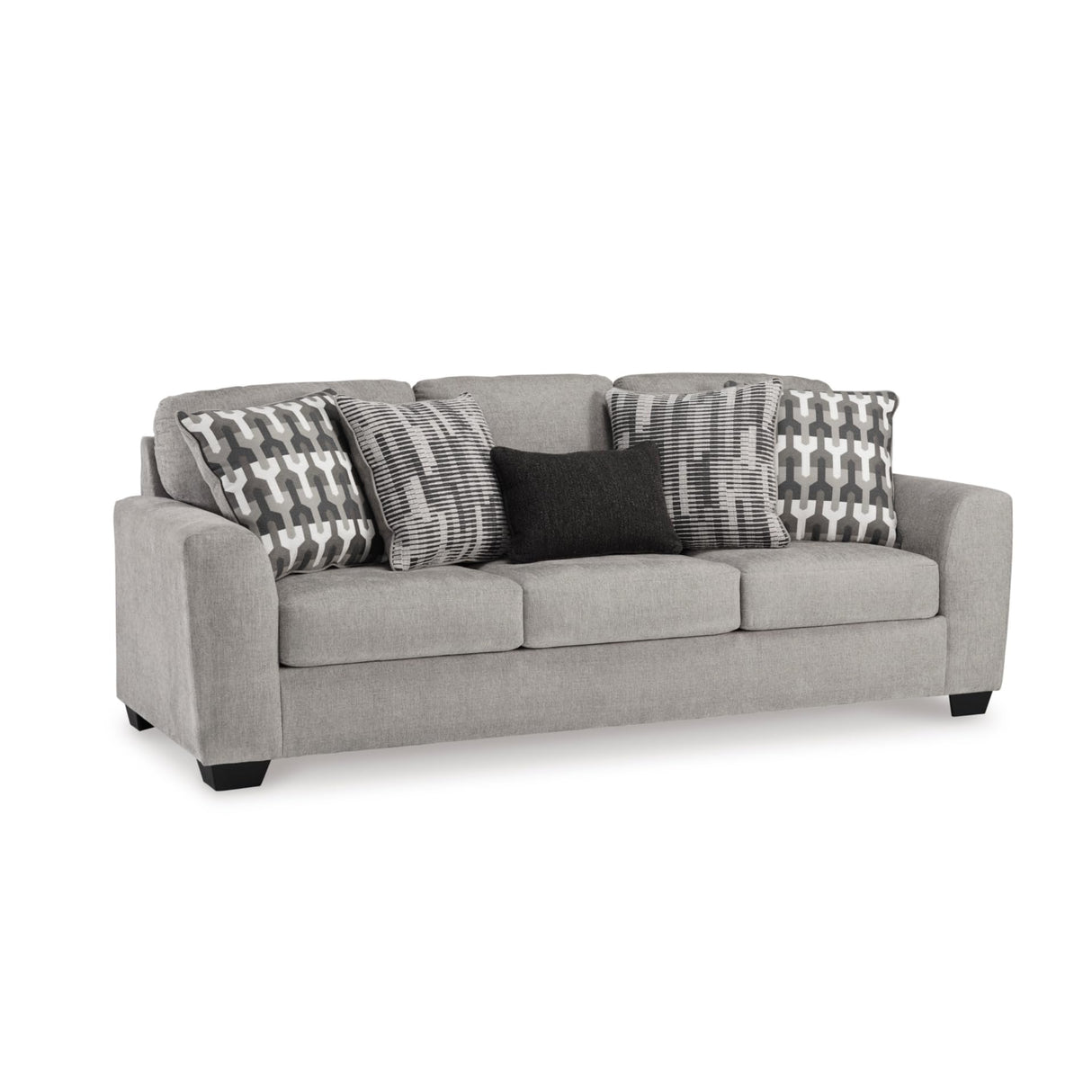 Signature Design by Ashley Avenal Park Casual Sofa with 5 Toss Pillows, Light Gray Signature Design by Ashley