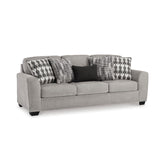 Signature Design by Ashley Avenal Park Casual Sofa with 5 Toss Pillows, Light Gray Signature Design by Ashley
