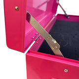 Workington Portable Metal Tool Chest with 6 Drawers, 24" 6-Drawer Tool Chest Cabinet with Ball Bearing Drawer Slides, Steel Tool Storage Box Organizer 4005 Pink Workington