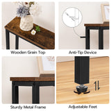 HOOBRO 5.9" Skinny Console Table with Charging Station, 78.7" Narrow Sofa Table with Power Outlets, Long Behind Couch Table, Slim Entryway Table for Hallway, Living Room, Rustic Brown BF205UXG01 HOOBRO