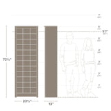 Prepac Elegant Gray Shoe Storage Cabinet, Space-Saving Solution with Cubbies for 36 Pairs, 13"D x 23.5" W x 72.5" H Prepac