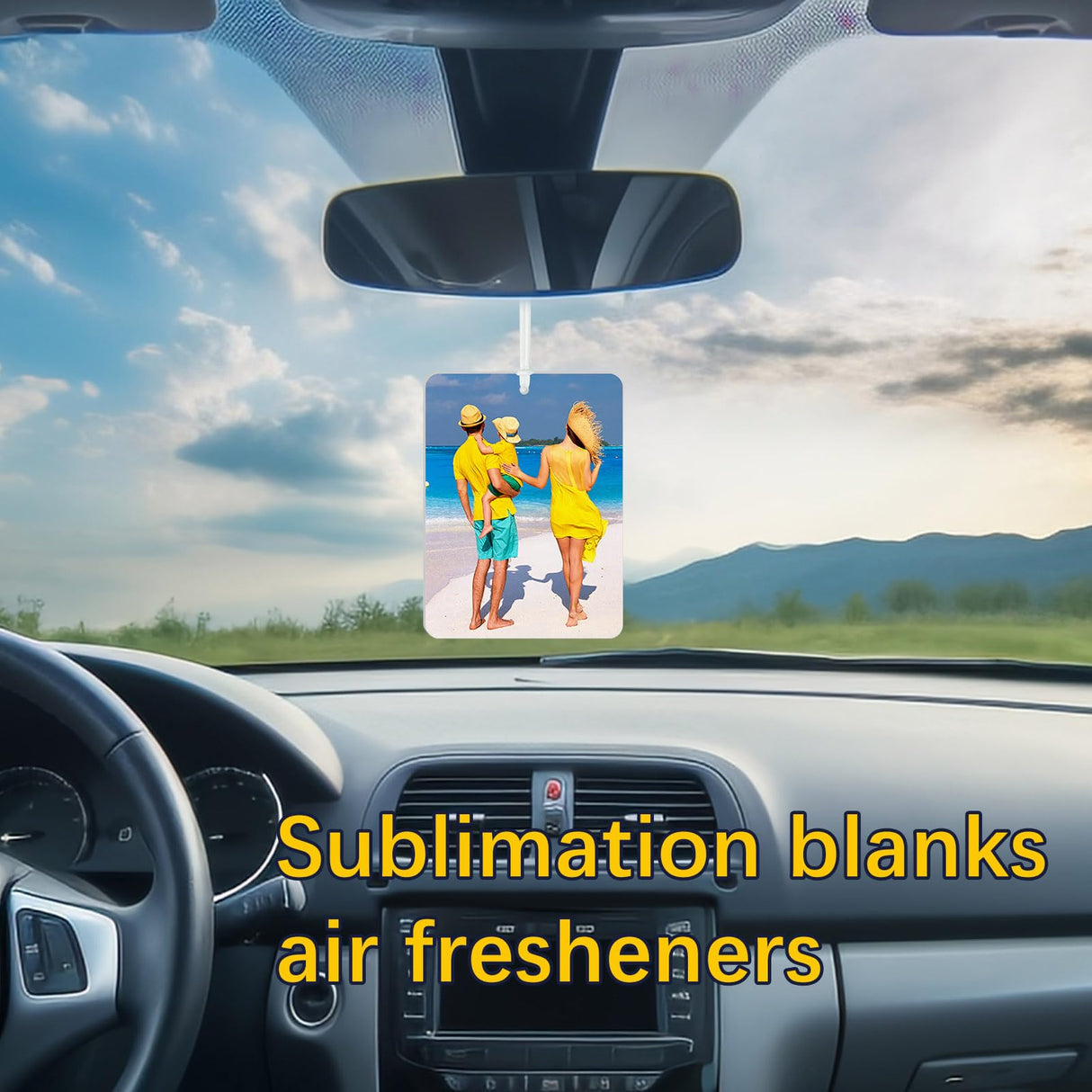 200 pcs sublimation air fresheners blanks ，sublimation car freshener blanks with packaging air freshener blanks DIY Air Freshener for Car and Home Hanging Decoration LIZOIDZSM