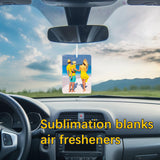 200 pcs sublimation air fresheners blanks ，sublimation car freshener blanks with packaging air freshener blanks DIY Air Freshener for Car and Home Hanging Decoration LIZOIDZSM