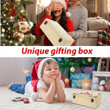 LANIAKEA Unfinished Wood Box, 12" x 9" x 5" Large Wooden Box, Wood Box with Hinged Lid, Wooden Boxes for Crafts DIY Art Hobbies and Home Storage LANIAKEA