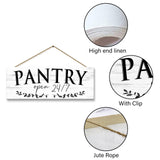 1 KINGO Rustic Pantry Signs Wall Decor: Farmhouse Kitchen Wall Art 6" x 14.5" Canvas Print Decorative Plaque Wall Hanging Open 24/7 Sign for Pantry Dining Room Home Decor 1 KINGO