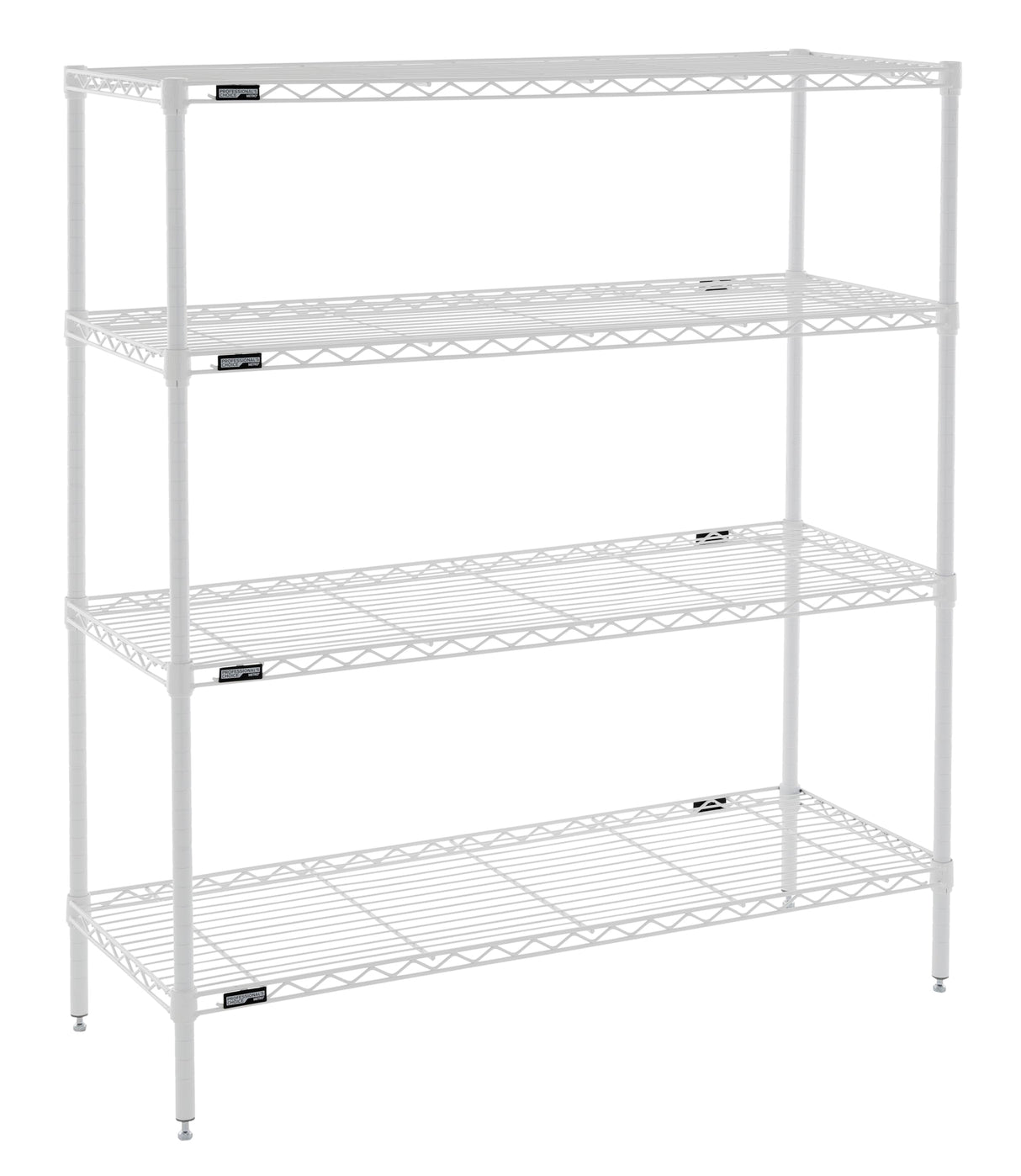 METRO Professional's Choice Commercial-Grade NSF Shelving Unit - Multipurpose Adjustable Wire Shelf for Home, Garage, Kitchen and More - 4 Shelves, 18" W x 48" L x 54" H - White METRO