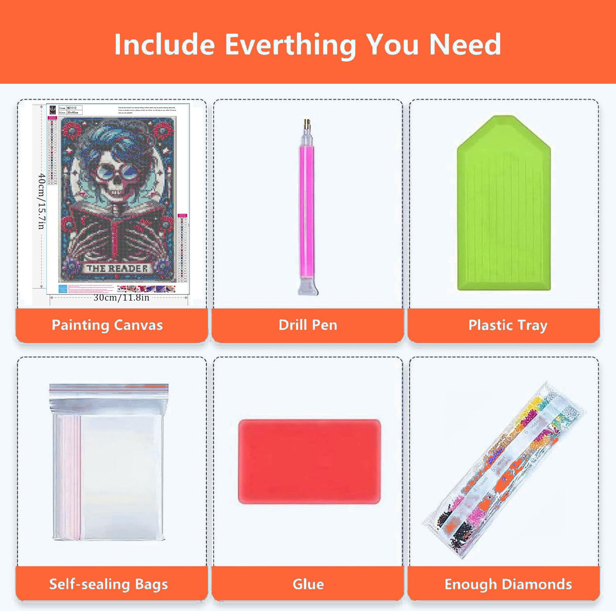 Axquilon Tarot Diamond Art Kits for Adults - The Reader Diamond Painting Kits for Adults Beginner, DIY 5D Full Drill Gem Art for Home Wall Decor 12x16 inch Axquilon