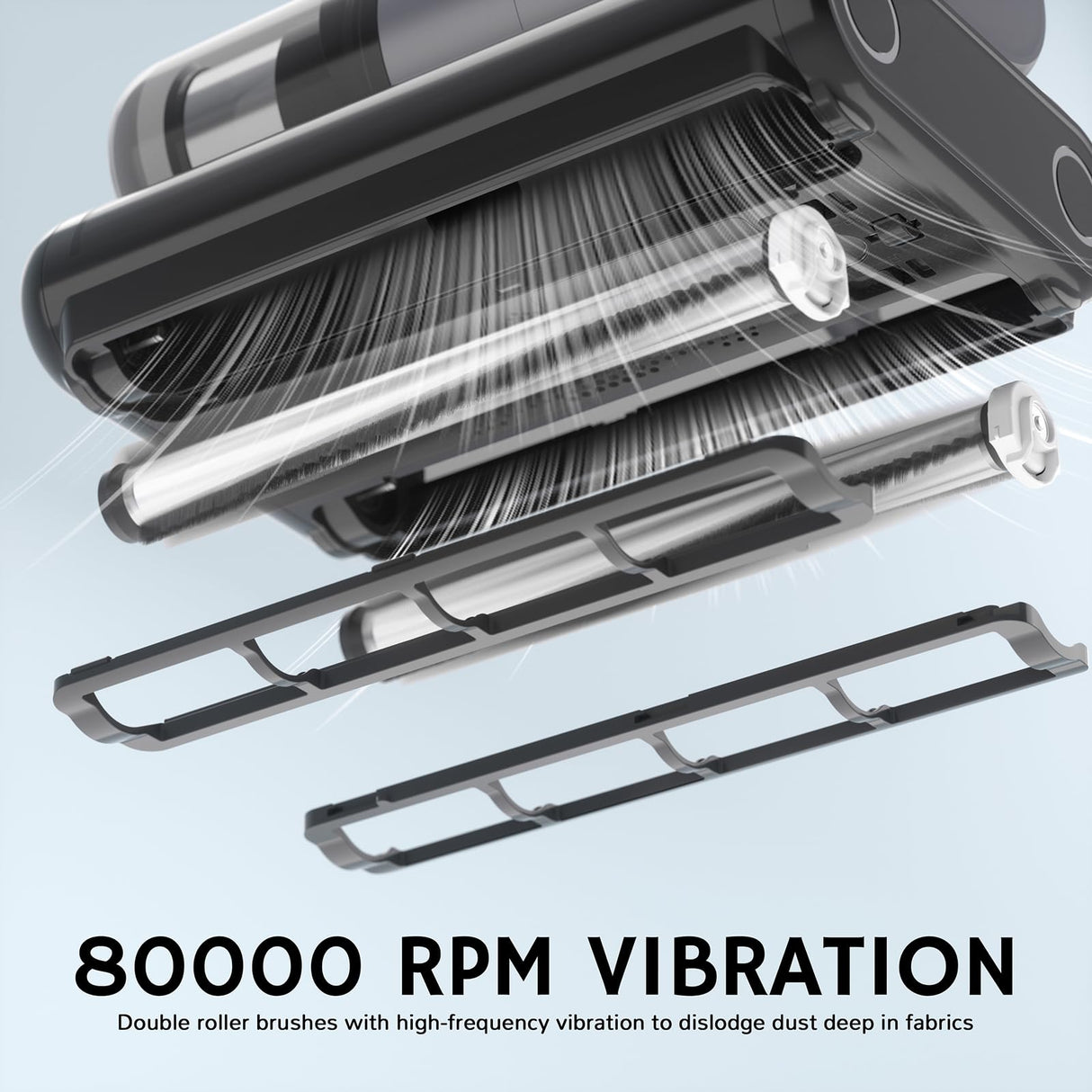 AIRTHEREAL M1 Mattress Vacuum Cleaner, 6 in 1 Bed Vacuum with High-Frequency Vibration - 80,000 RPM Dual Brushroll Rotation, UV-C Light, 14Kpa Suction, Dust Sensor, Ultrasonic and Heating Tech AIRTHEREAL