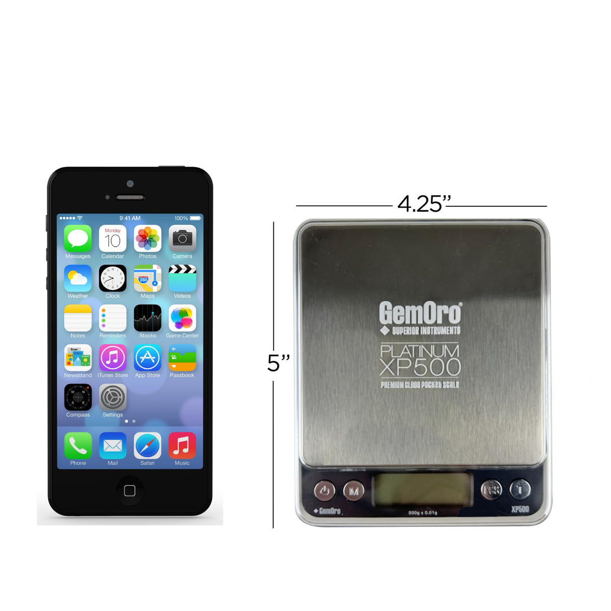 GemOro Platinum XP500 | Durable Precise Jewelers Countertop Portable Pocket Scale | Digital Precision Tool with Expert Professional Reading & Accuracy 500g x 0.01g Readability (Silver) GemOro