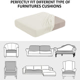 NC HOME Water Resistant Sofa Seat Cushion Covers Couch Cushion Slipcover, RV Dinette Cushion Covers Stretch Furniture Protector for Kids, Pet (Loveseat Cushion, Creamy White) NC HOME