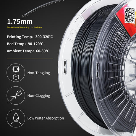 YXPOLYER PPS Filament 1.75mm Engineering Filament for FDM 3D Printer Filament 1KG with PC Spool yxpolyer