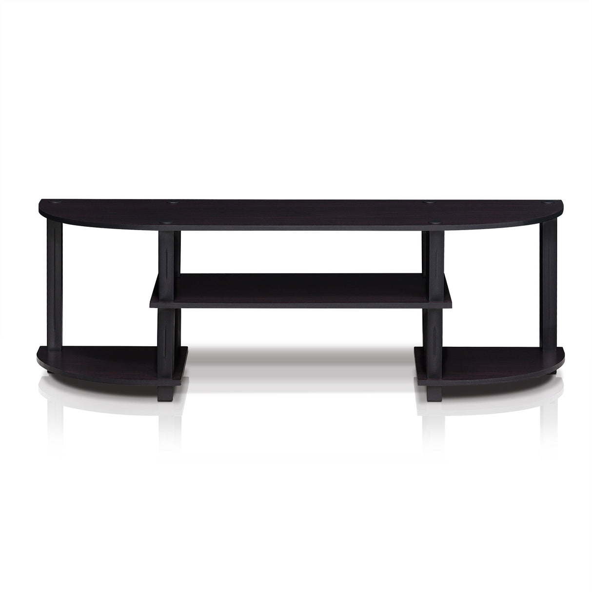 Furinno Turn-S-Tube Wide TV Entertainment Center, Dark Walnut Furinno